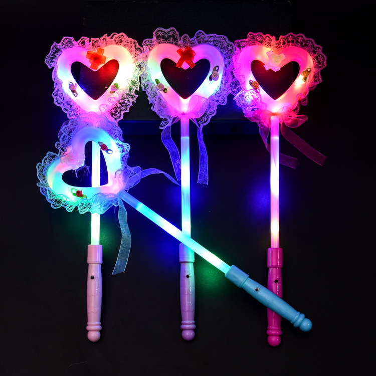 Factory Direct Sales Luminous Magic Wand Flash Fairy Wand Ball Performance Peach Heart Princess Stick Stall Luminous Toys Factory Direct Sales Luminous Magic Wand Flash Fairy Wand Ball Performance Peach Heart Princess Stick Stall Luminous Toys