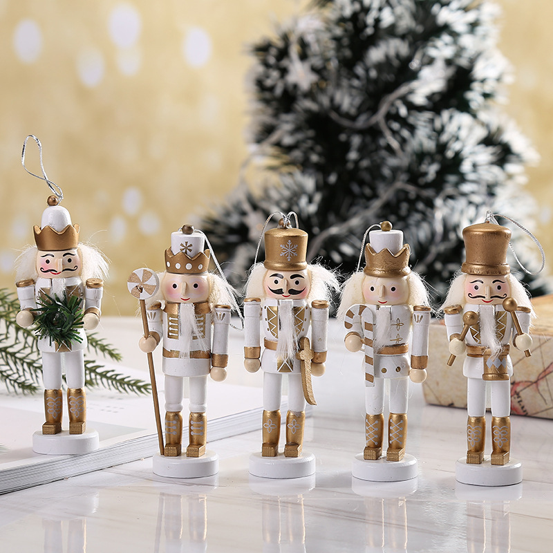 Gift Nutcracker Puppet King Soldier 12cm Set 5 Children&#039;s Room Decorations and Ornaments One Product Dropshipping