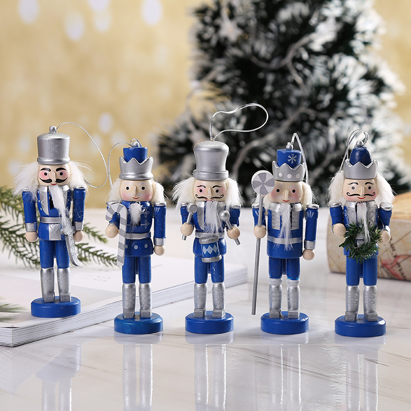 Gift Nutcracker Puppet King Soldier 12cm Set 5 Children&#039;s Room Decorations and Ornaments One Product Dropshipping