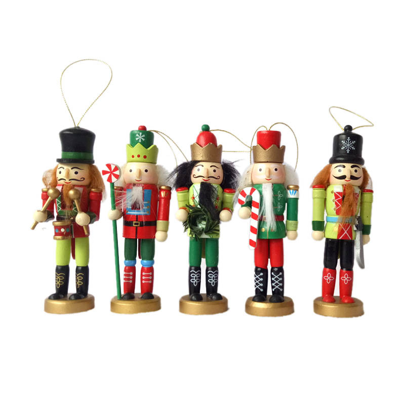 Gift Nutcracker Puppet King Soldier 12cm Set 5 Children&#039;s Room Decorations and Ornaments One Product Dropshipping