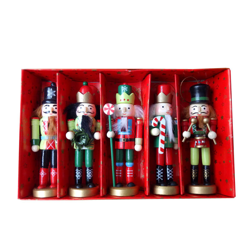 Gift Nutcracker Puppet King Soldier 12cm Set 5 Children's Room Decorations and Ornaments One Product Dropshipping Gift Nutcracker Puppet King Soldier 12cm Set 5 Children's Room Decorations and Ornaments One Product Dropshipping