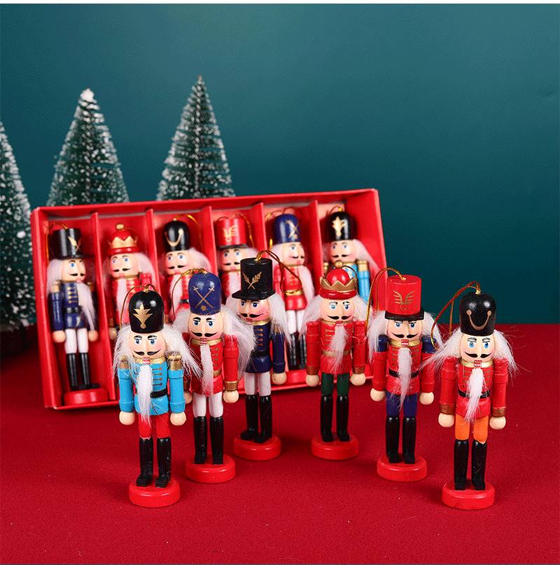 Wooden Soldier Doll Color Box Cover 6 Christmas Tree Pendant Decoration One Piece Dropshipping Nutcracker Soldiers Wooden Soldier Doll Color Box Cover 6 Christmas Tree Pendant Decoration One Piece Dropshipping Nutcracker Soldiers