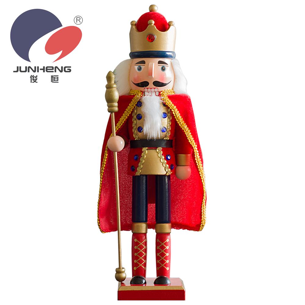 Junheng craft walnut soldiers hand-painted wooden nutcracker home decoration gift Christmas small gift