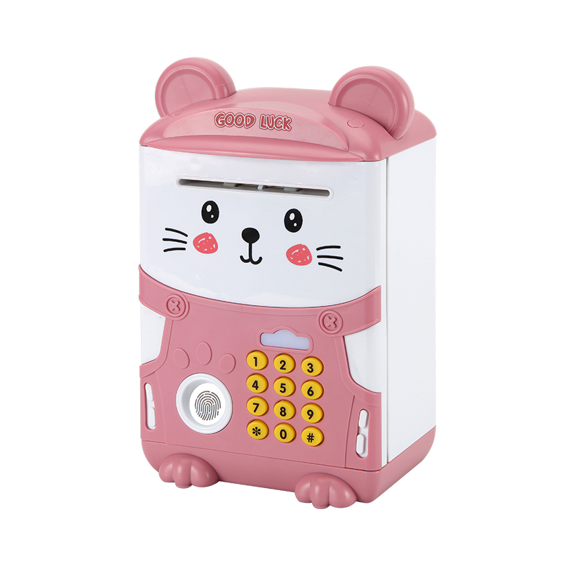 Intelligent Multi-Functional Children's Fingerprint Password Saving Pot Creative Mouse Year Wise House ATM Automatic Piggy Bank Music