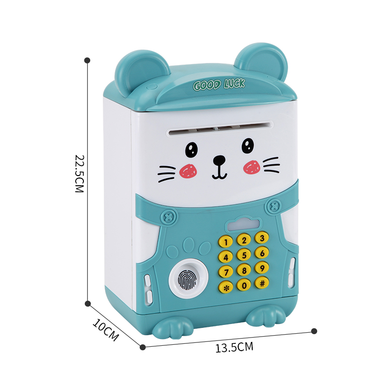 Intelligent Multi-Functional Children's Fingerprint Password Saving Pot Creative Mouse Year Wise House ATM Automatic Piggy Bank Music