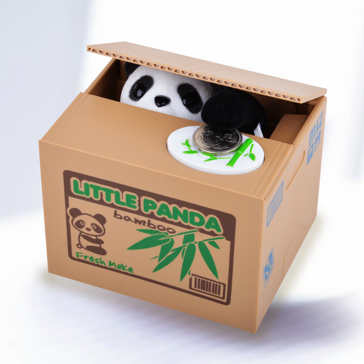 Web celebrity hot style steal money panda fun steal money cat series piggy bank for children&#039;s birthday presents