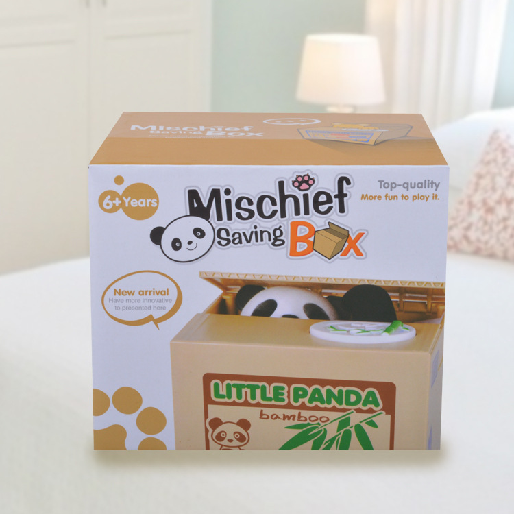 Web celebrity hot style steal money panda fun steal money cat series piggy bank for children&#039;s birthday presents