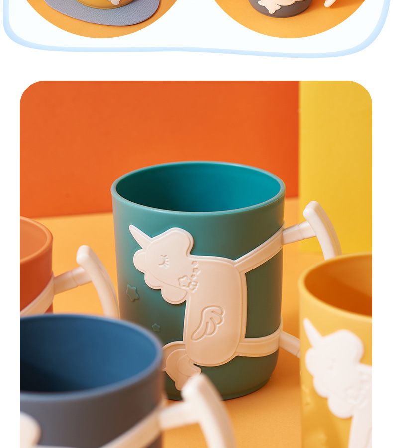 New Children's Funny Trojan Water Cup Creative Cartoon Children Teeth Brushing Cup Household Minimalist Toothbrush Cup Washing Cup