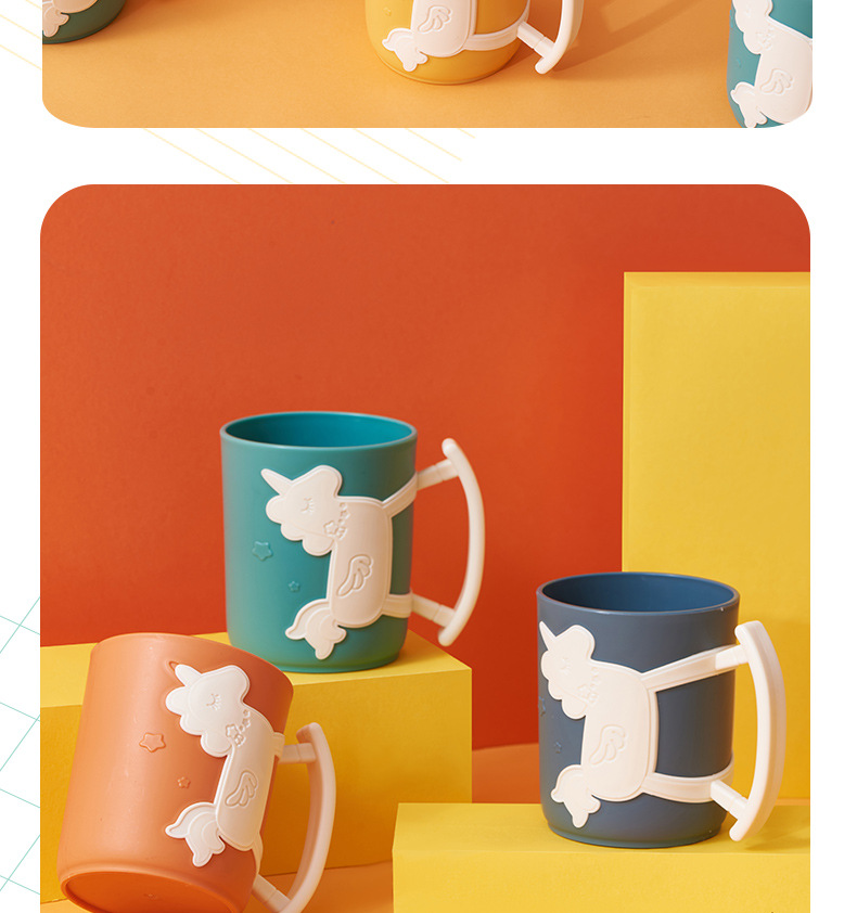 New Children's Funny Trojan Water Cup Creative Cartoon Children Teeth Brushing Cup Household Minimalist Toothbrush Cup Washing Cup