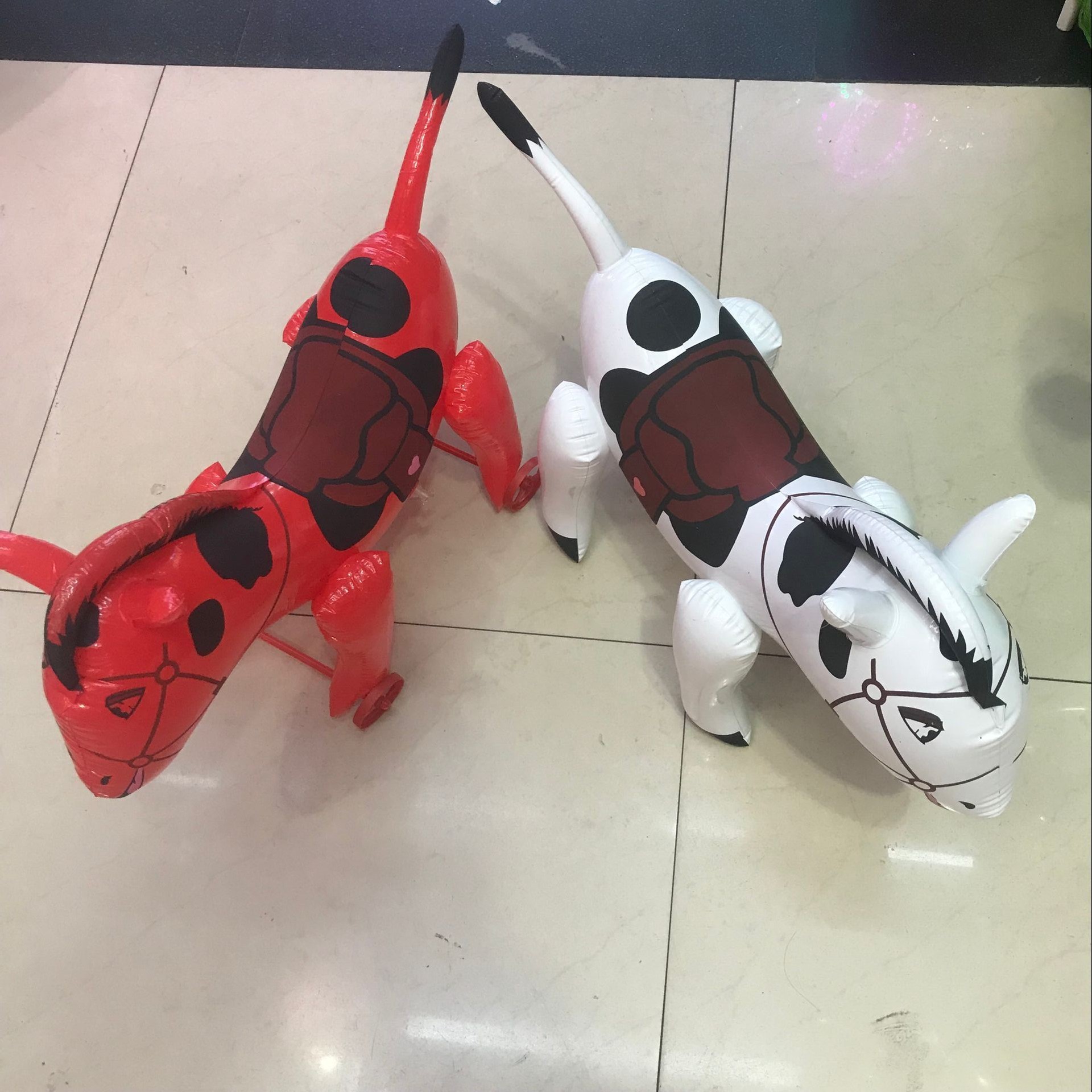 Children's Toy Pima Painted Music Inflatable Jumping Horse PVC Thickened Animal Trojan Wholesale Customization