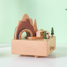 Creative Rotational Trojan Music Box Music Box Children's Toy Carousel Home Decoration Christmas Decorations