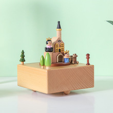 Creative Rotational Trojan Music Box Music Box Children's Toy Carousel Home Decoration Christmas Decorations