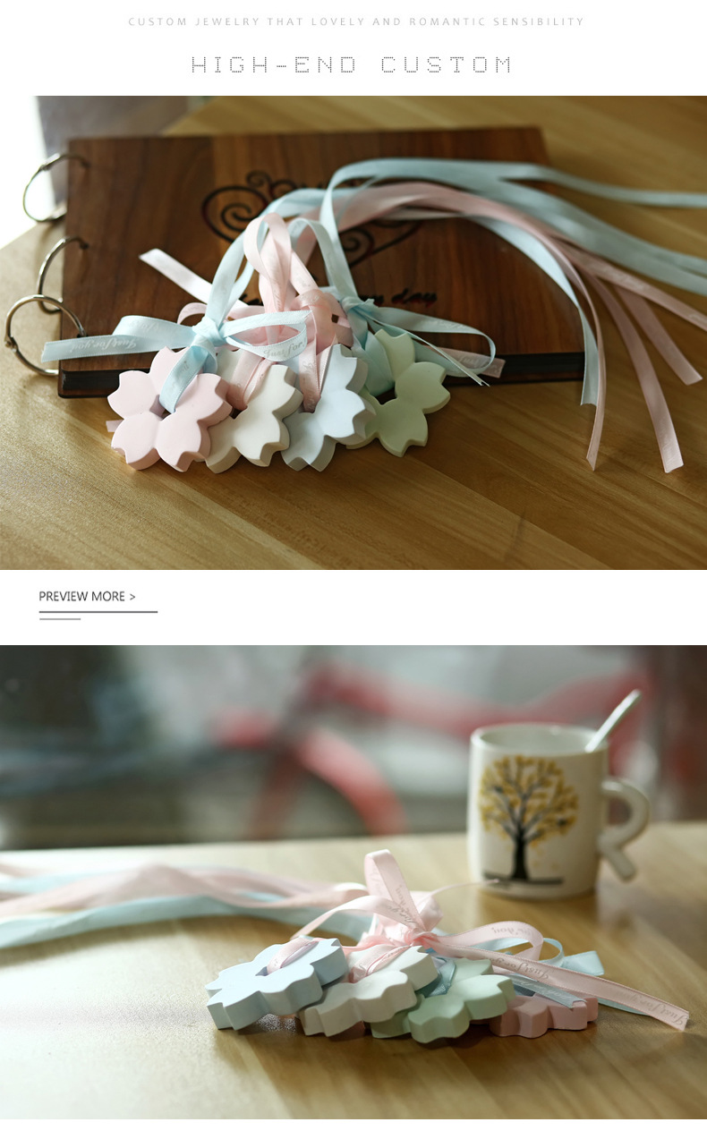 Car Fragrance Device Car Fragrance Pendant Cherry Blossom Trojan Hanging Decorations Fragrant Stone Aromatherapy