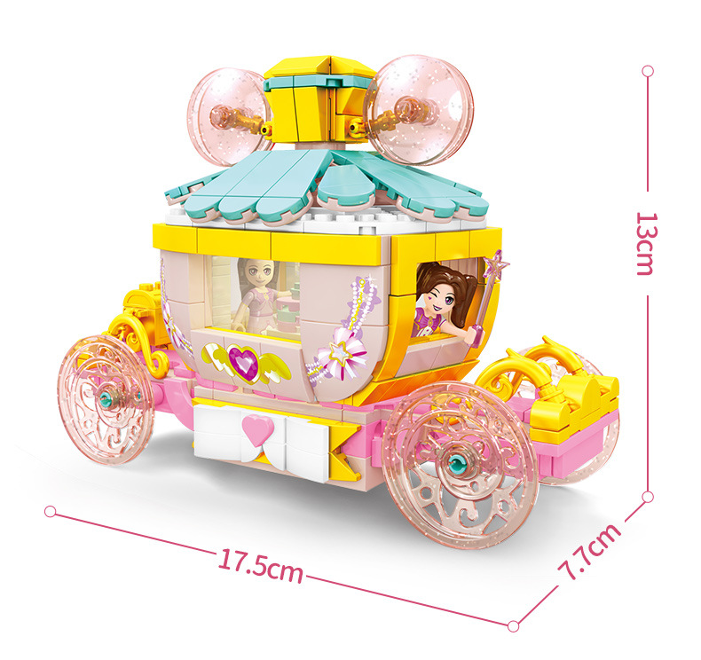 Baby SEMP 604028c Rotating Carriage with Light Magic World Girls' Assembling Trojan