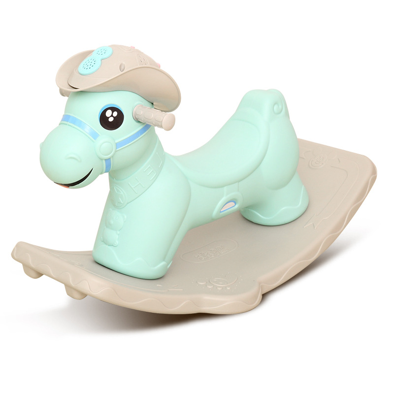 Children&#039;s Gift Toys Rocking Horse Western Cowboy Environmental Protection Plastic 1-6 Years Trojan