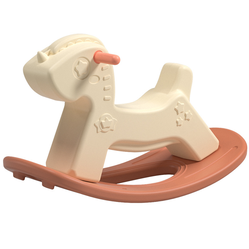 New Aole-HW Rocking Wooden Carriage Toddler Multi-Functional Two-in-One Dual-Use Baby Trojan