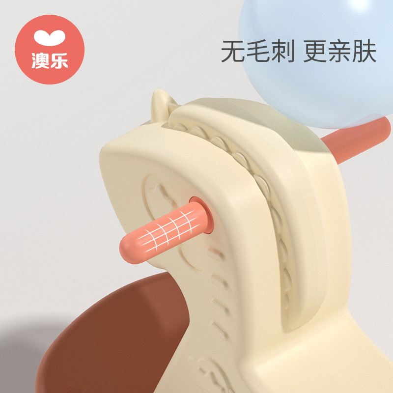 New Aole-HW Rocking Wooden Carriage Toddler Multi-Functional Two-in-One Dual-Use Baby Trojan