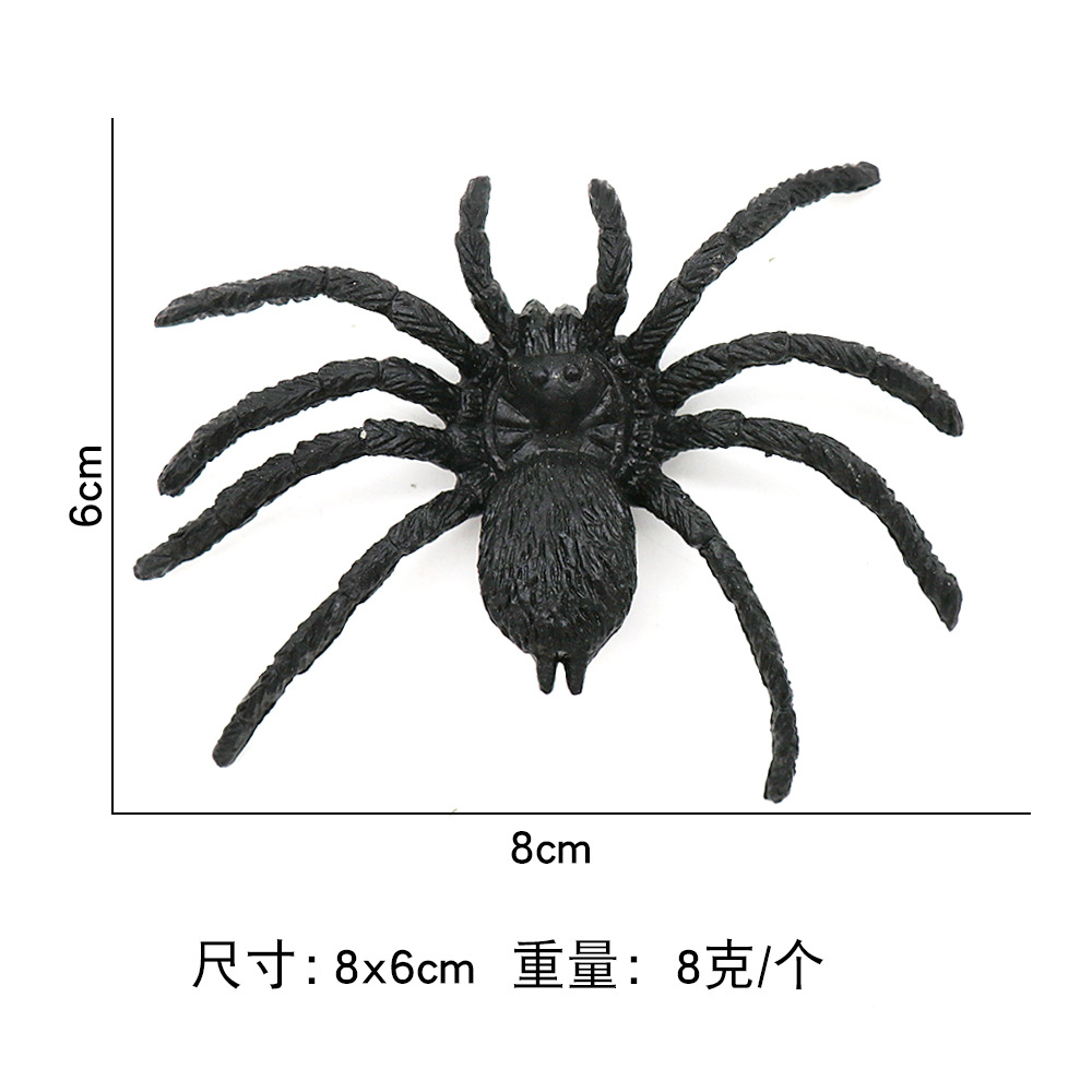 Small Spider Black Luminous Halloween Plastic Toy Mini Spider Christmas Gift Toy