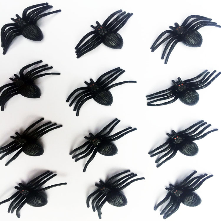 Simulation Spider April Fool&#039;s Day Halloween New Exotic Decorative Commodity Model Small Toy Black Plastic PVC Spider