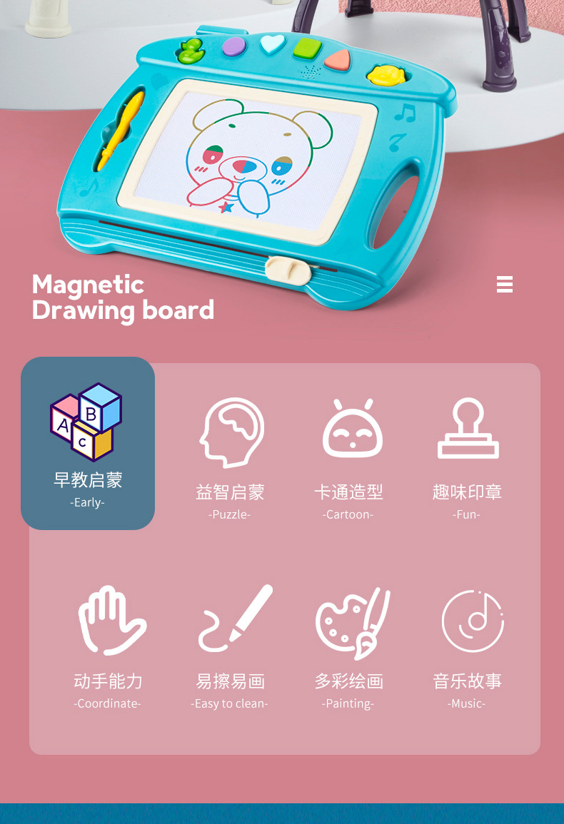 Drawing Board Magnetic Drawing Board Color Little Child Toddler 13 Years Old Toy Men and Women Baby Doodle Board Drawing Board Magnetic Drawing Board Color Little Child Toddler 13 Years Old Toy Men and Women Baby Doodle Board