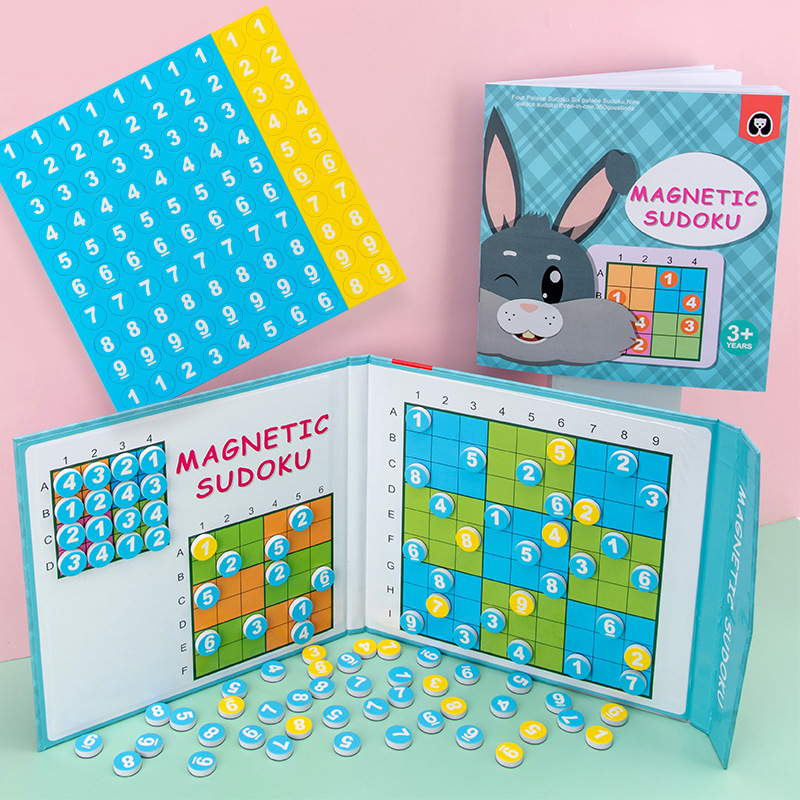 Jiugongge Sudoku Children&#039;s Magnetic Sudoku Game Primary School Students&#039; Thinking Training Magnetic Toy