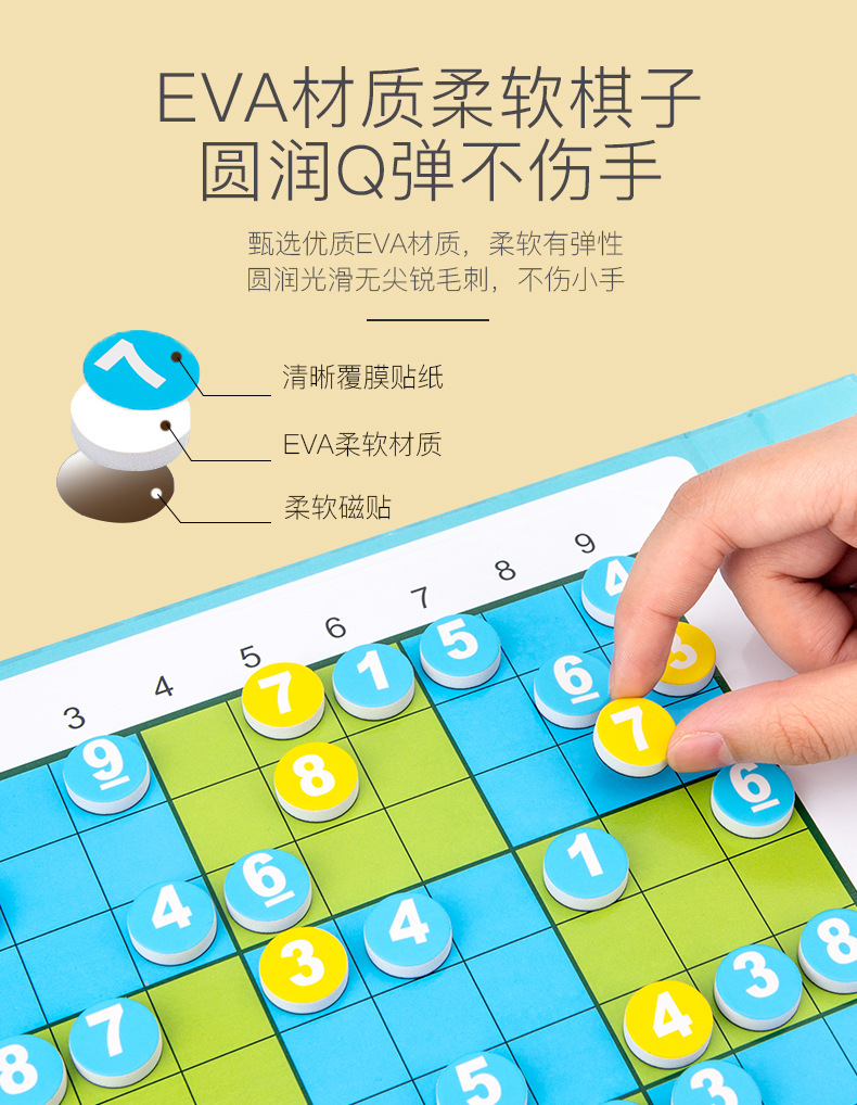 Jiugongge Sudoku Children's Magnetic Sudoku Game Primary School Students' Thinking Training Magnetic Toy Jiugongge Sudoku Children's Magnetic Sudoku Game Primary School Students' Thinking Training Magnetic Toy