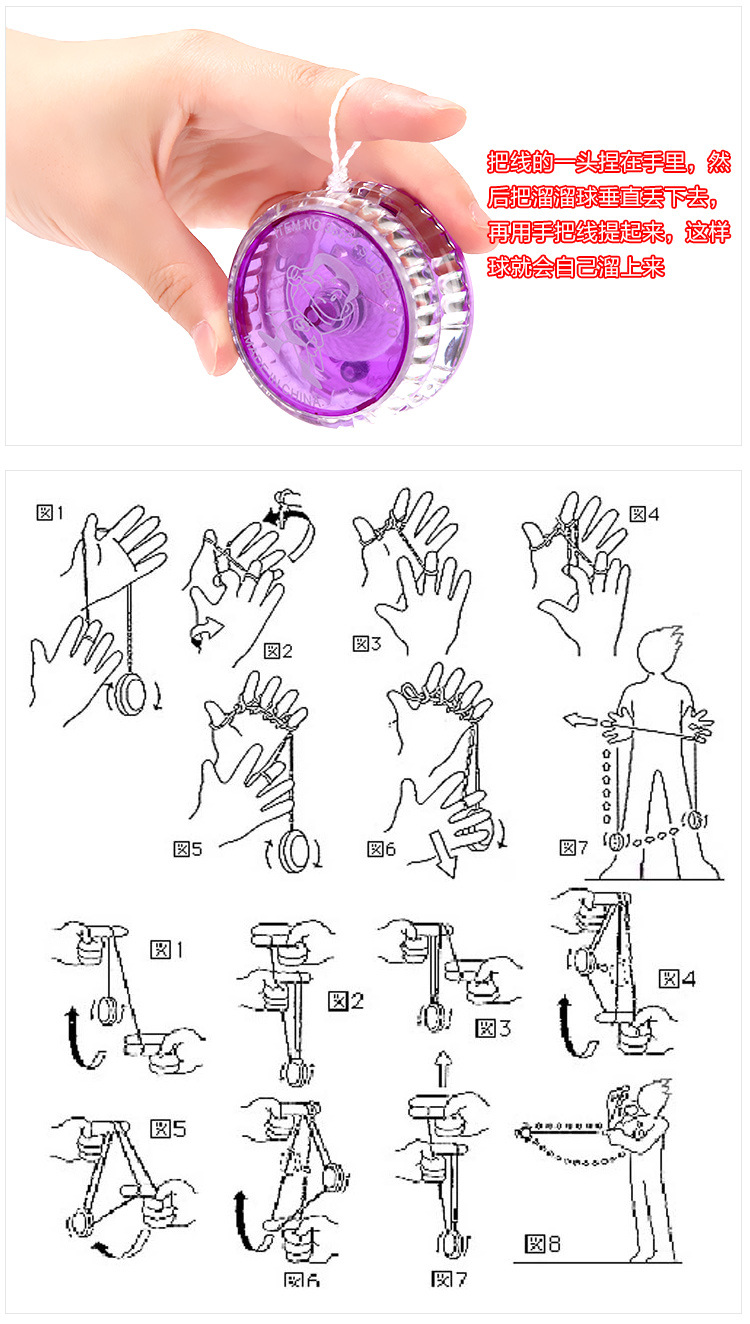 Children's Light-Emitting Yo-Yo Creative Flash Toy Yo-Yo Boy Dazzling YOYO Ball