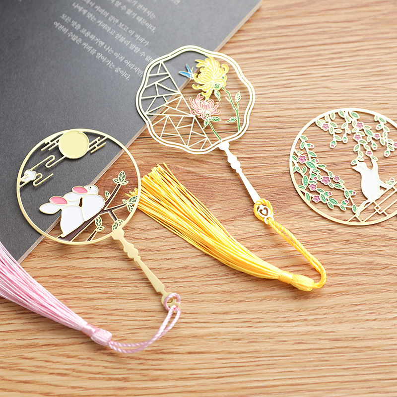 Shangpai Exquisite Hollow out Creative Brass Metal Vein Bookmark Cultural Creative Small Gift Souvenir Complex Classical Chinese Style
