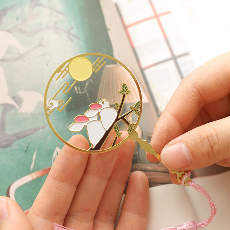 Shangpai Exquisite Hollow out Creative Brass Metal Vein Bookmark Cultural Creative Small Gift Souvenir Complex Classical Chinese Style