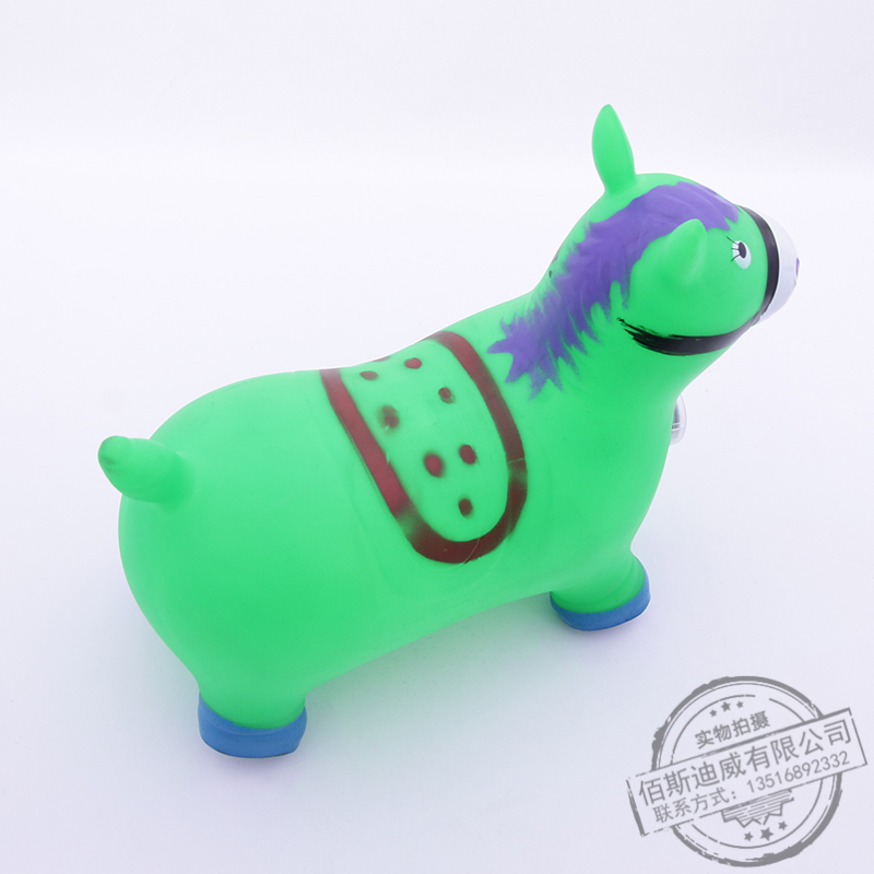 Inflatable horse toy the children &#039;s jumping horse enlarged and thickened jumping deer environmental baby riding toy