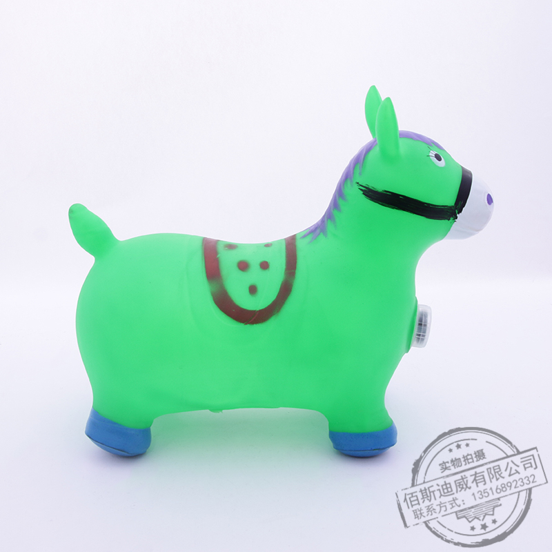 Inflatable horse toy the children &#039;s jumping horse enlarged and thickened jumping deer environmental baby riding toy