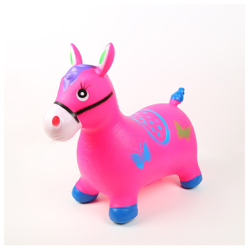 Explosion-Proof Jumping Horse Inflatable Lu Manniu Kindergarten Baby Cartoon Mount Factory Wholesale Inflatable Horse