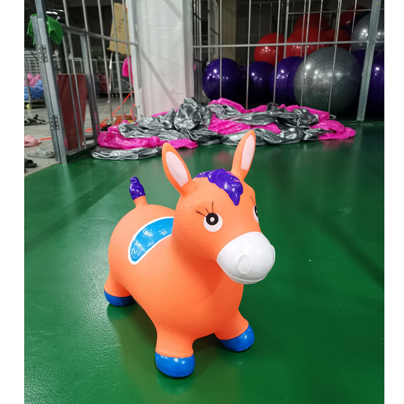 Explosion-Proof Jumping Horse Inflatable Lu Manniu Kindergarten Baby Cartoon Mount Factory Wholesale Inflatable Horse