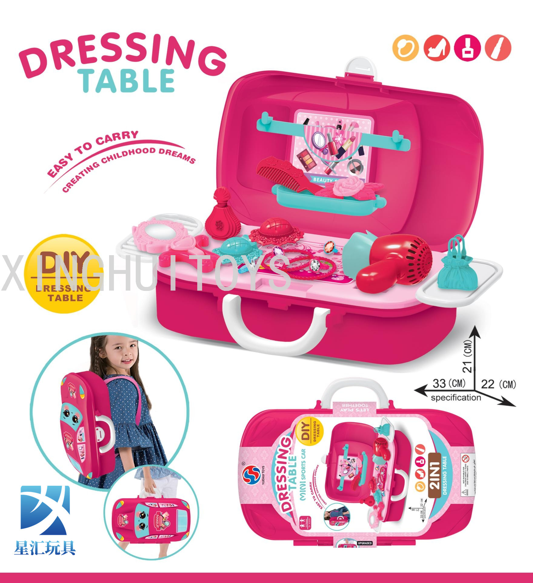 Children's Play House Kitchen Dressing Medical Equipment Travel Backpack Package Tool Deformation Schoolbag 3-in-1 Trolley Case Children's Play House Kitchen Dressing Medical Equipment Travel Backpack Package Tool Deformation Schoolbag 3-in-1 Trolley Case