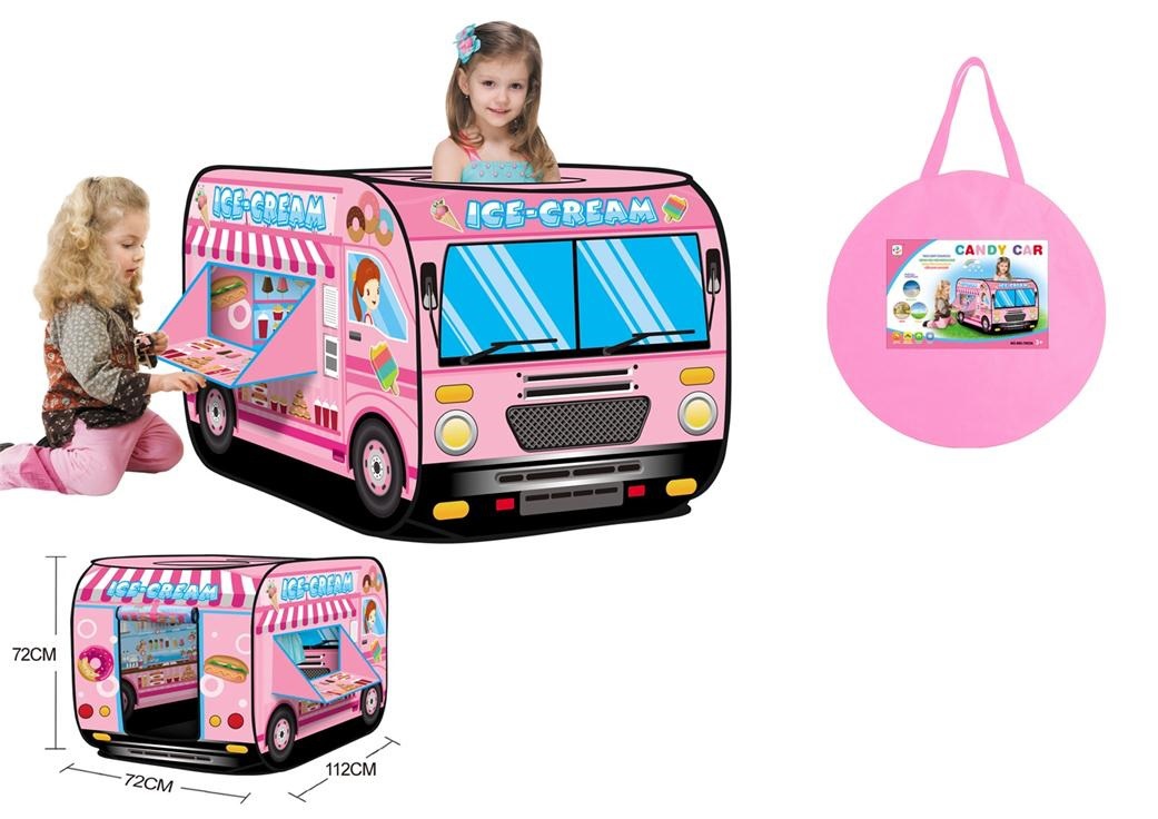 Children Play House Tent Ice Cream Dessert Cart Firefighter Car Police Car School Bus Bus Bus Toy