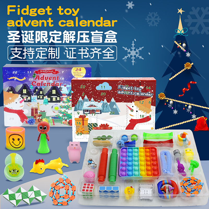 Cross-Border Decompression Set DIY Gyro Cube Toy Dice Deratization Pioneer Christmas Countdown Magic Cube