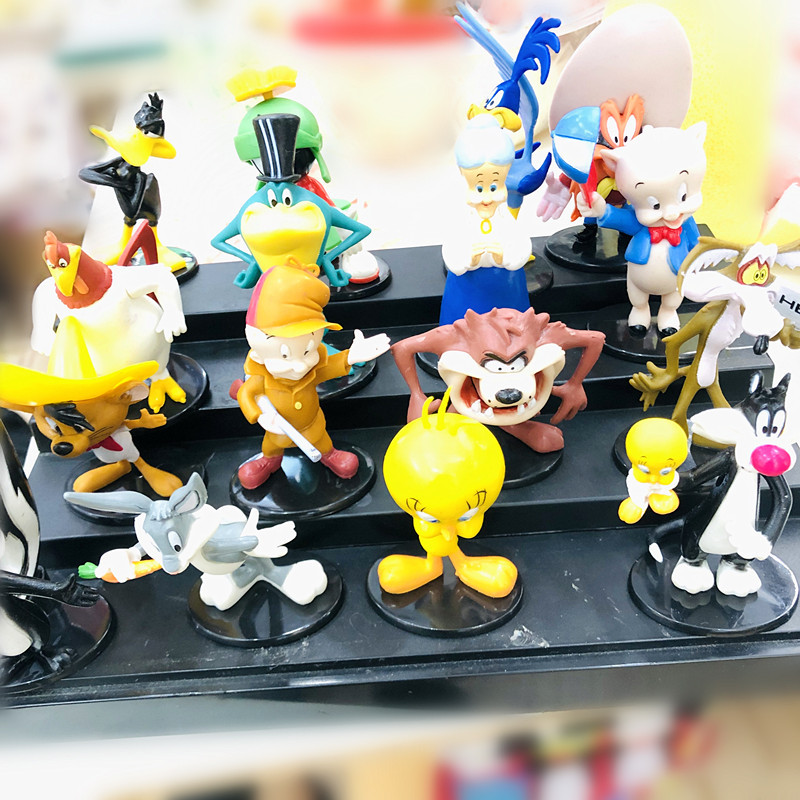 Genuine Tail Goods Bugs Bunny Duffy Duck Tweety Bird Big Mouth Monster Love Hair Doll Big Mouth Monster Hand-Made Model Toy Decoration
