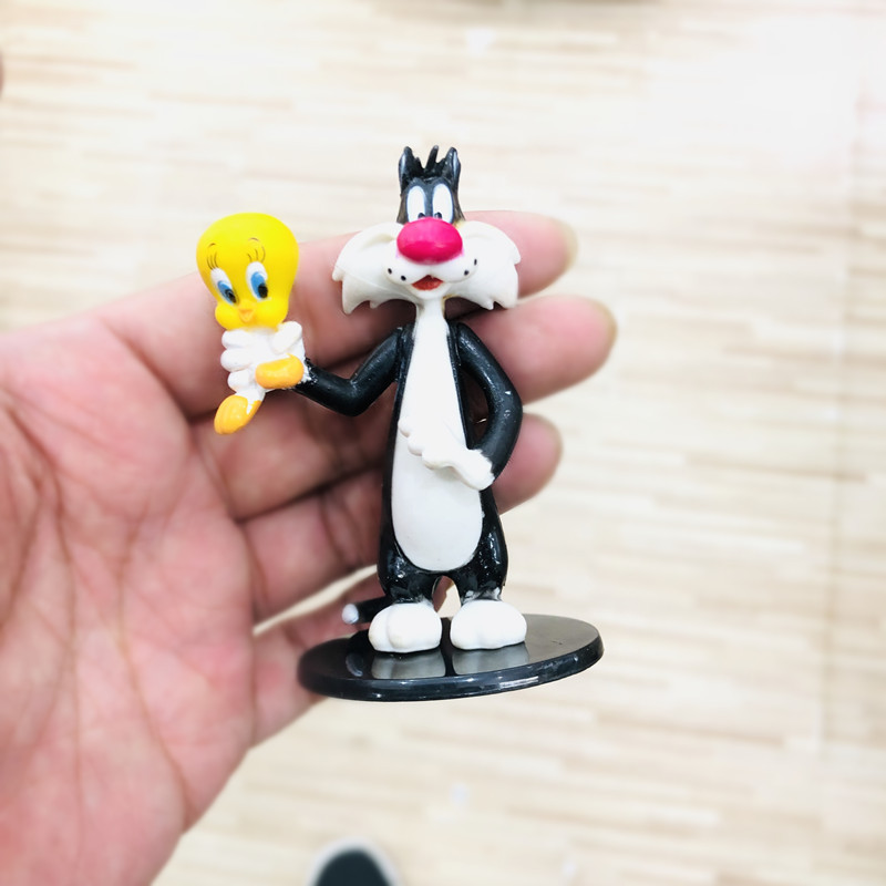 Genuine Tail Goods Bugs Bunny Duffy Duck Tweety Bird Big Mouth Monster Love Hair Doll Big Mouth Monster Hand-Made Model Toy Decoration