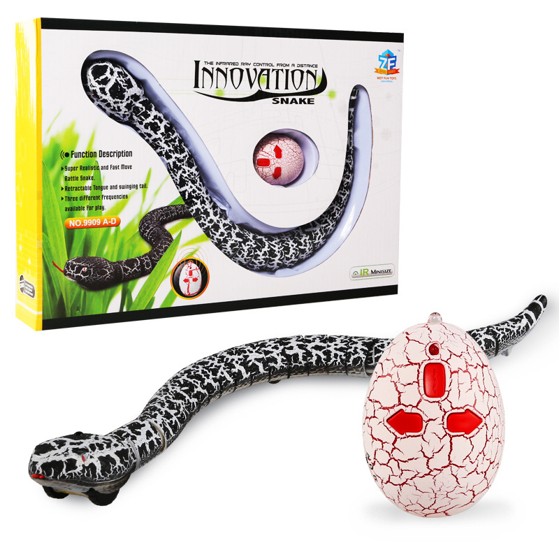 New Exotic Cross-Border Toy Electric Rectifier Remote Control Rattlesnake Simulation Animal Model Toy Snake 9909