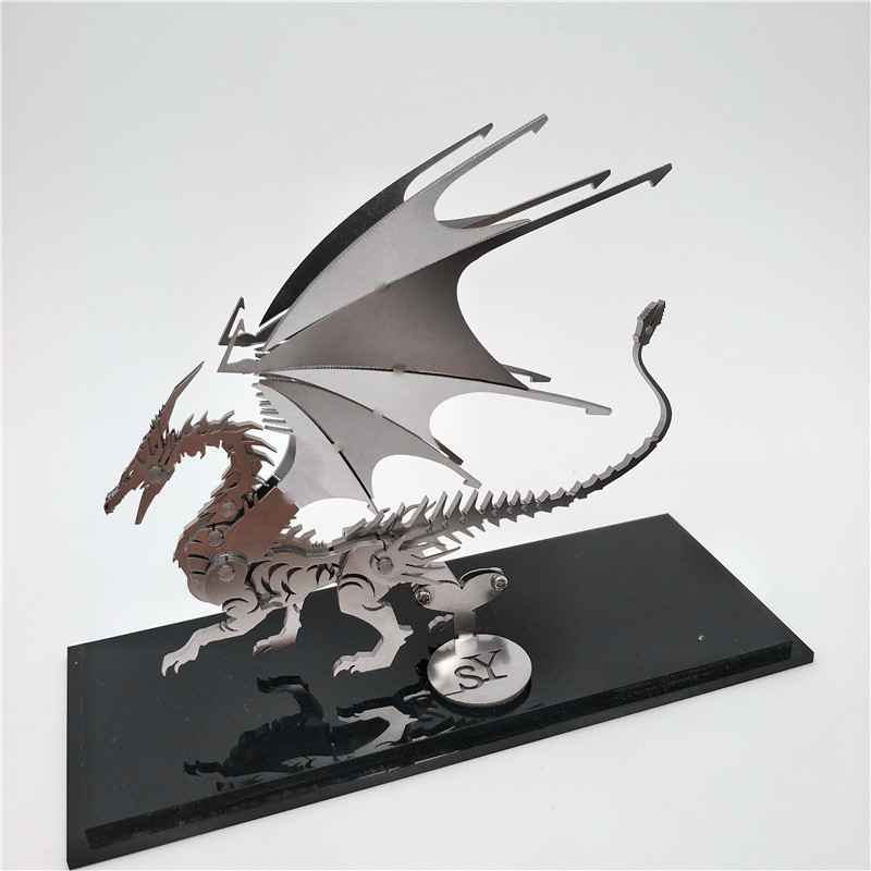 Steel Magic Guest 3D Metal Puzzle Scorpion King Chinese Dragon Zhuque Fire Dragon Dream Unicorn DIY Model Toy