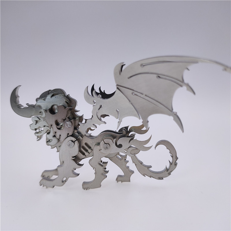 Steel Magic Guest 3D Metal Puzzle Scorpion King Chinese Dragon Zhuque Fire Dragon Dream Unicorn DIY Model Toy