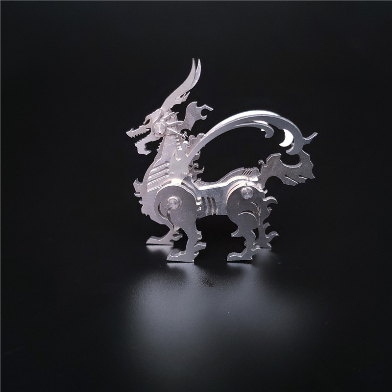 Steel Magic Guest 3D Metal Puzzle Scorpion King Chinese Dragon Zhuque Fire Dragon Dream Unicorn DIY Model Toy