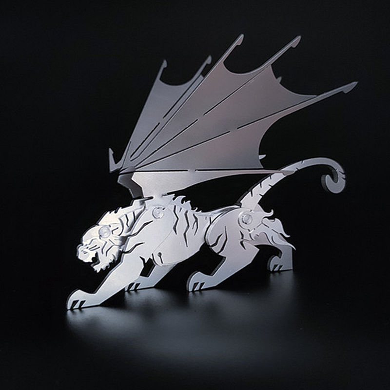 Steel Magic Guest 3D Metal Puzzle Scorpion King Chinese Dragon Zhuque Fire Dragon Dream Unicorn DIY Model Toy