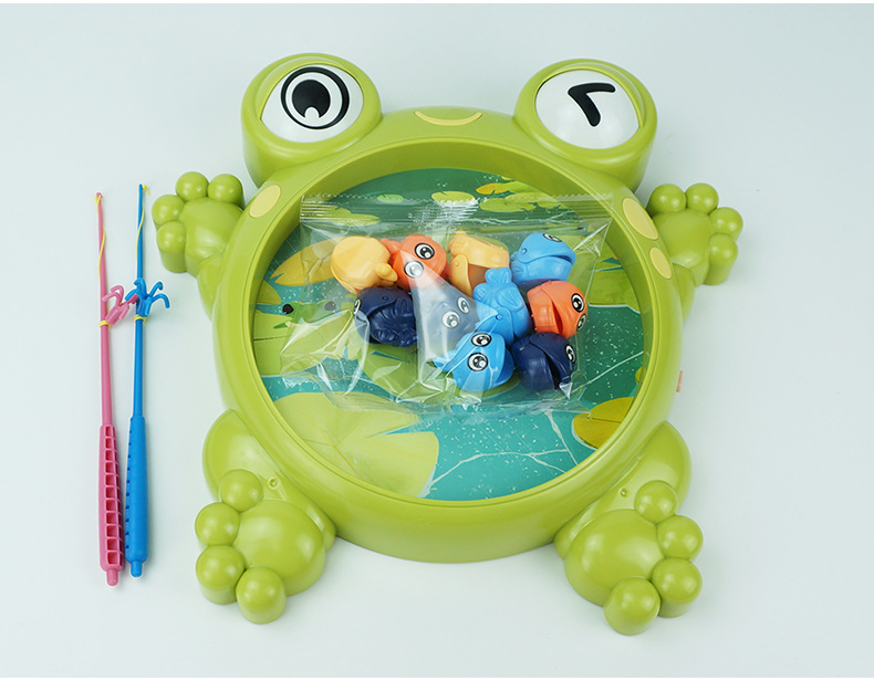New Frog Fishing Plate Electric Music Magnetic Fish Can Add Water Fishing Table Child Parent-Child Interaction Toy New Frog Fishing Plate Electric Music Magnetic Fish Can Add Water Fishing Table Child Parent-Child Interaction Toy