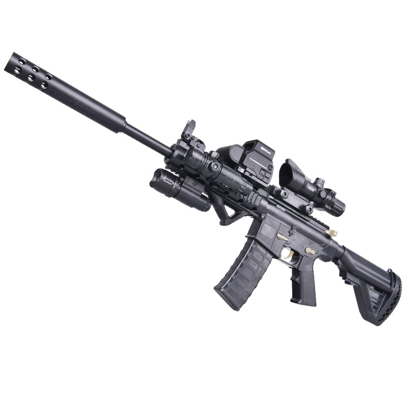 Le shuo m416 full of electric water bomb gun boy assault step grab jedi eat chicken set survival toy gun for children