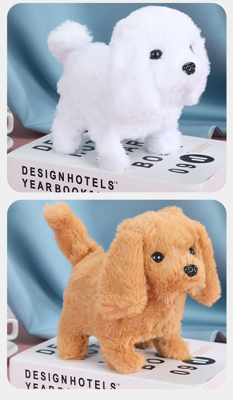 Electric Plush Toy Simulation Can Walk and Twist Butt Music Dog Electric Toy Stall Supply Plush Toy Wholesale