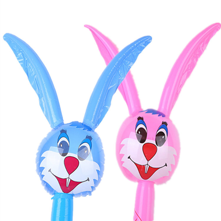 PVC Children's Inflatable Toys Animal Head Long Stick Wholesale Inflatable Stick Animal Stick Giraffe Promotional Gifts