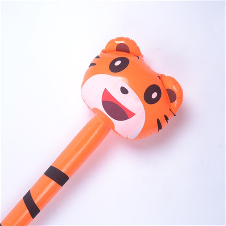 PVC Children's Inflatable Toys Animal Head Long Stick Wholesale Inflatable Stick Animal Stick Giraffe Promotional Gifts