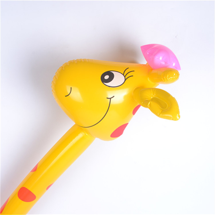 PVC Children's Inflatable Toys Animal Head Long Stick Wholesale Inflatable Stick Animal Stick Giraffe Promotional Gifts