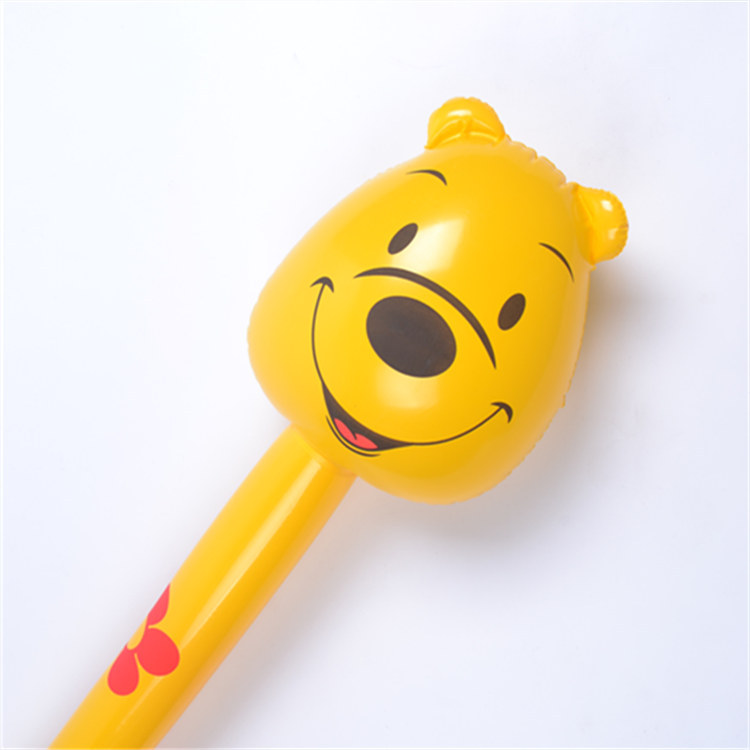 PVC Children's Inflatable Toys Animal Head Long Stick Wholesale Inflatable Stick Animal Stick Giraffe Promotional Gifts